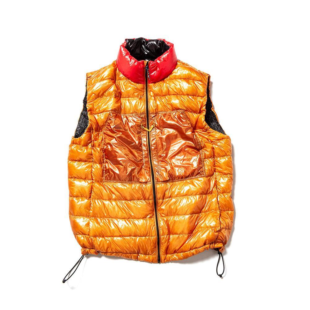 Aerial Down Vest Packable - Mustard/Red – Freudian Kicks