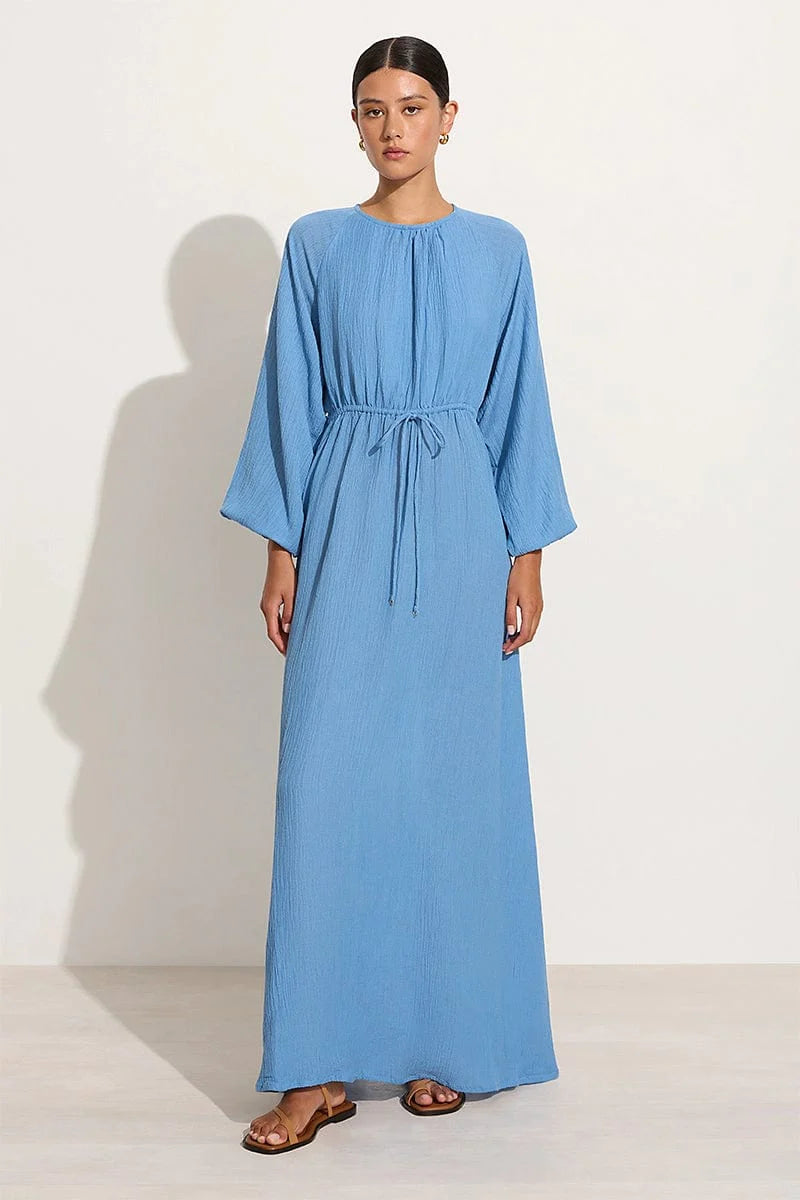 Rosalie Maxi Dress - Chambray Blue