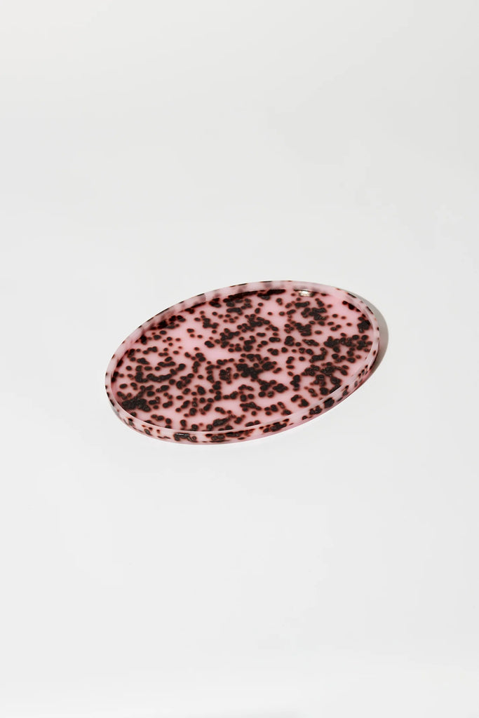 Oval Tray - Pink Spot