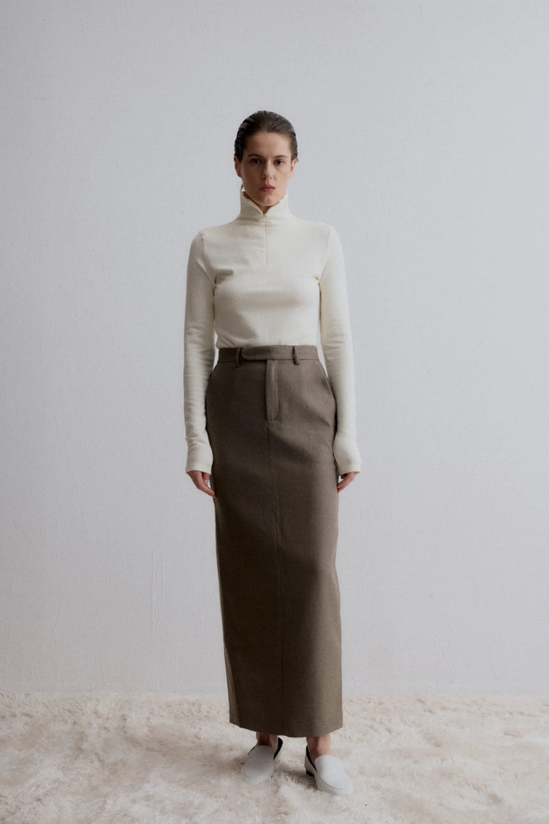 Eloa Wool Skirt - Mole