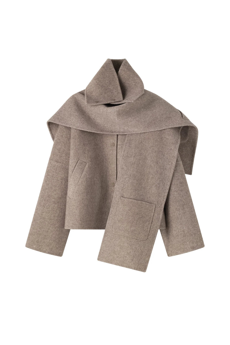 Atlas Square Cut Coat - Mole