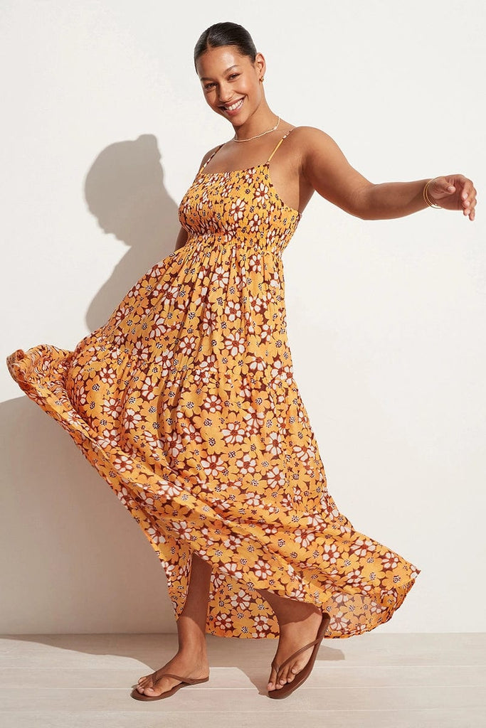Mari Maxi Dress - Li Reni Floral Print Orange