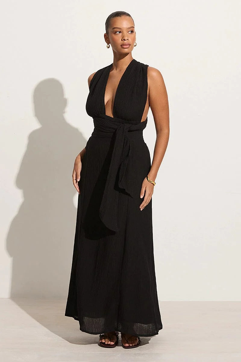 Tropiques Maxi Dress - Black