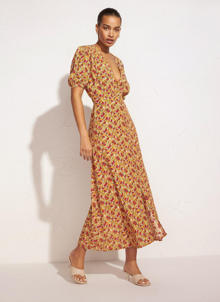 Faithfull The Brand - Bellavista Midi Dress - La Gomera Floral Print - Freudian Kicks