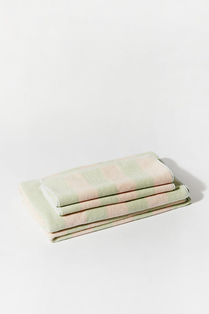 Aeyre Home - Towel Set - Wide Stripes Mint - Freudian Kicks