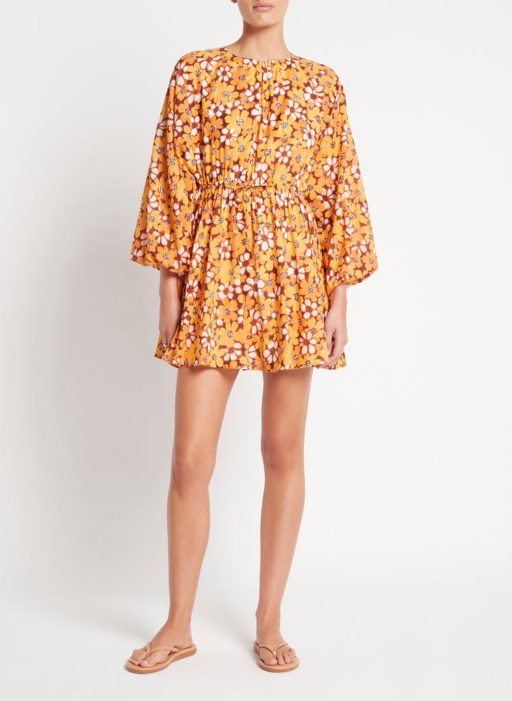 Syrma Mini Dress - Li Reni Floral Print Orange